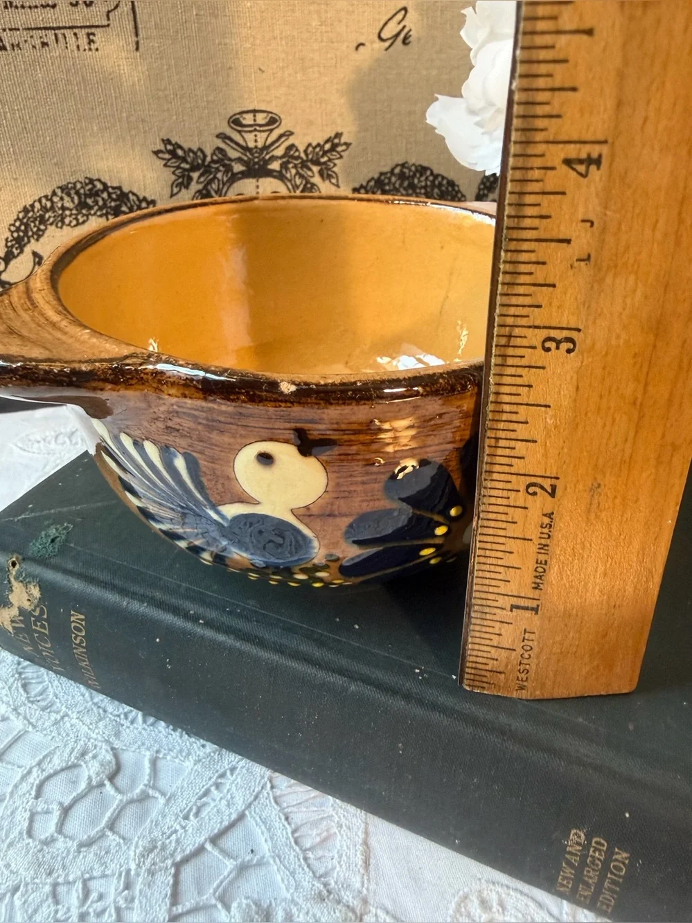 Hausswirth Pottery bowls ducks flowers vintage